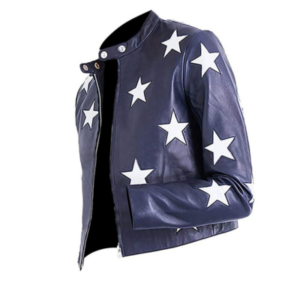 Cheryl Blossom Riverdale Star Printed Leather Jacket
